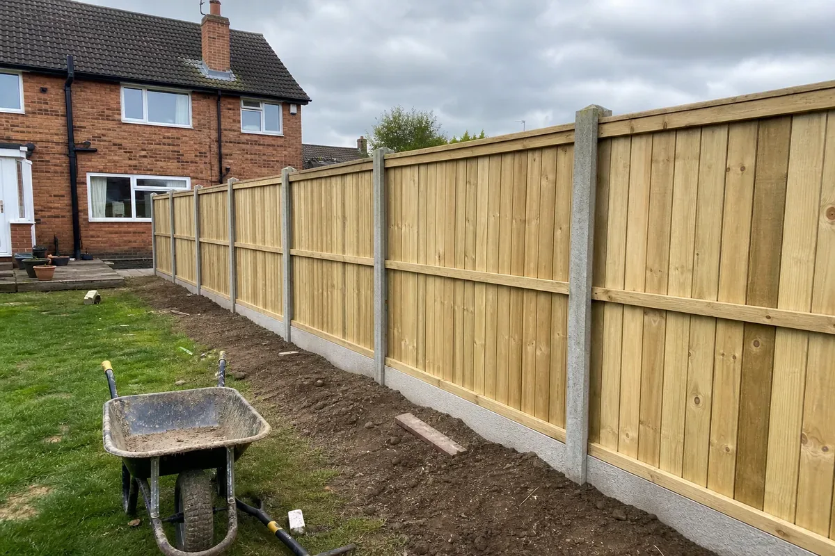 Fence installation work at a Doncaster property
